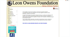 Desktop Screenshot of leonowensfoundation.org