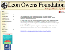 Tablet Screenshot of leonowensfoundation.org